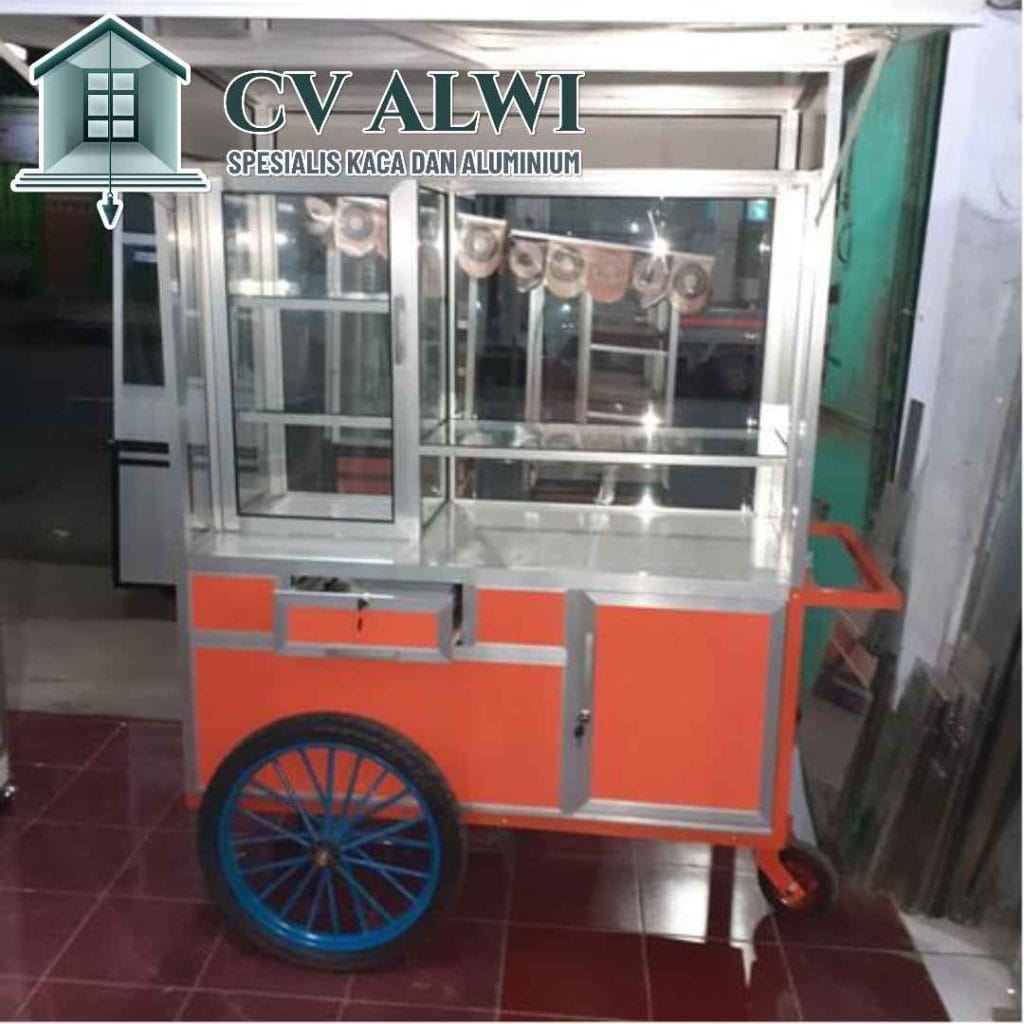 Desain Gerobak Aluminium Minimalis dan Kekinian
