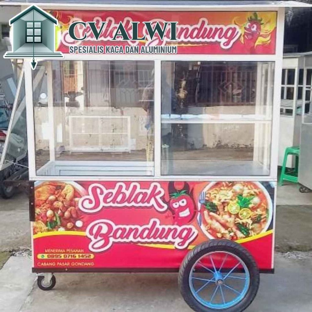 Spesialis Gerobak Dorong Aluminium untuk Makanan dan Minuman