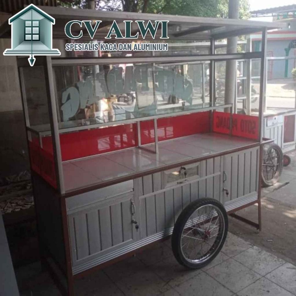 Desain Gerobak Aluminium Minimalis dan Kekinian