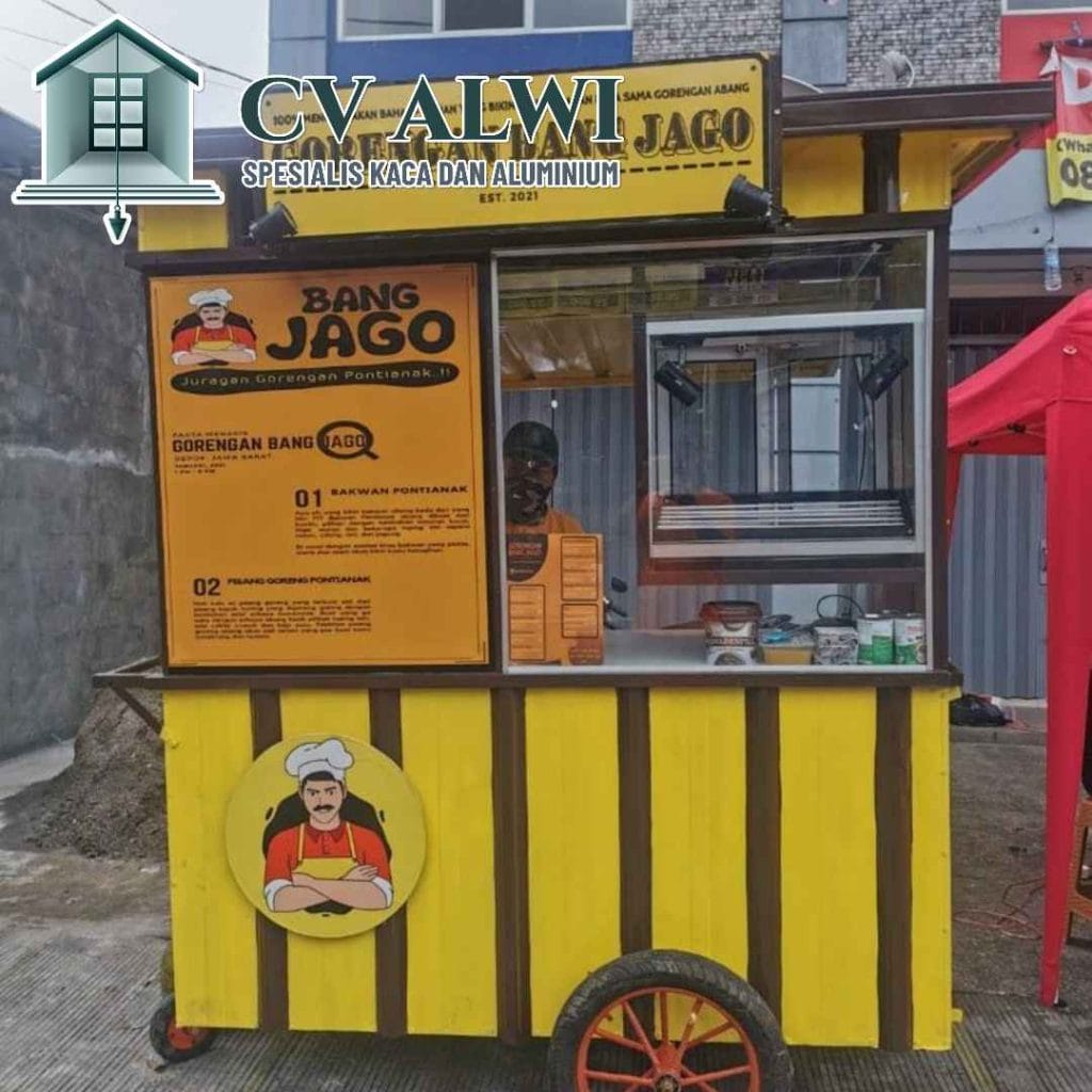 Jual Gerobak Aluminium Kecil Custom di Bekasi