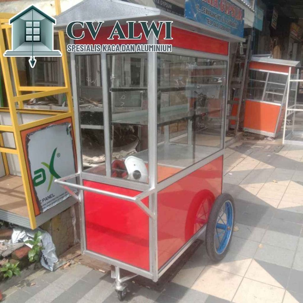 Desain Gerobak Aluminium Minimalis dan Kekinian