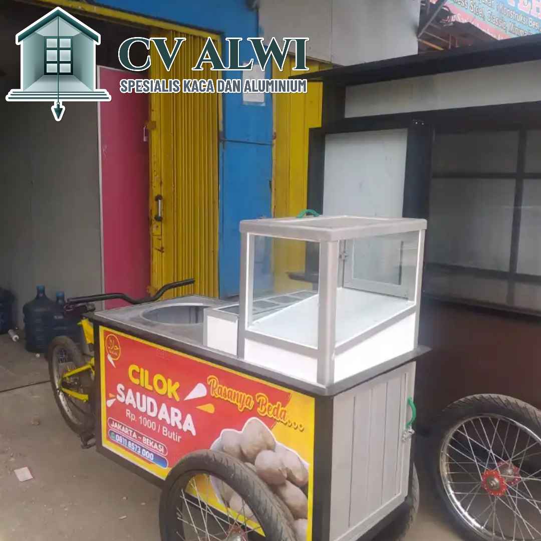 Jual Gerobak Aluminium Kecil Custom di Bekasi