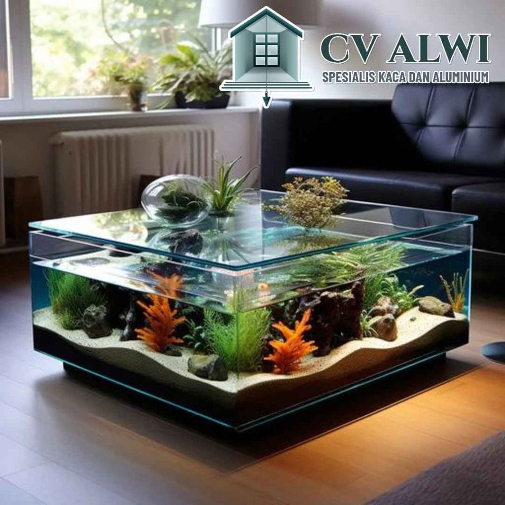 Jasa Pembuatan Meja Aquarium Minimalis Modern di Bekasi